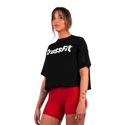 Top curto CrossFit® largo e largo preto