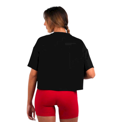 Top curto CrossFit® largo e largo preto