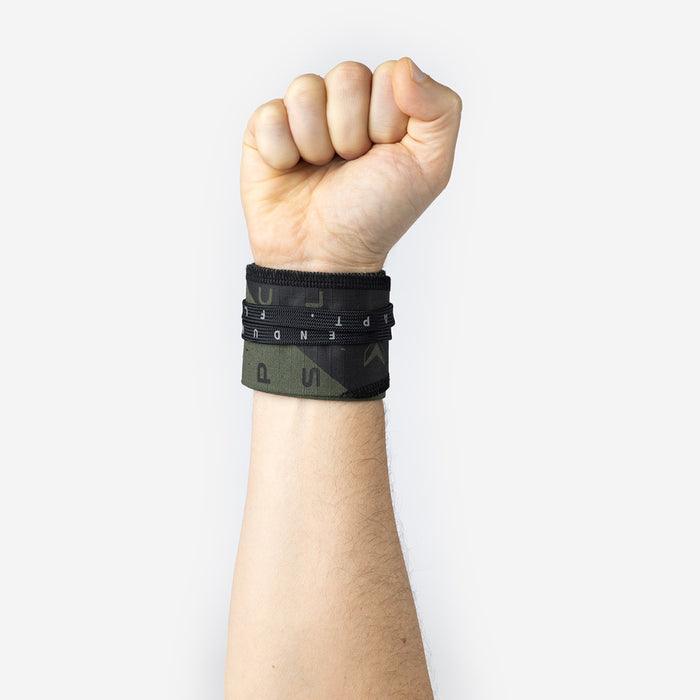 Muñequeras tela Picsil green - Unbroken Fitness Shop