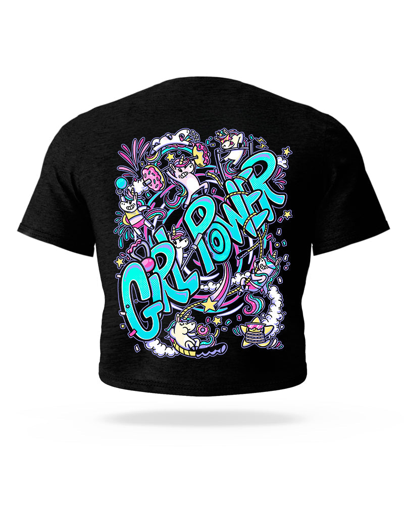 Girl Power crop top black