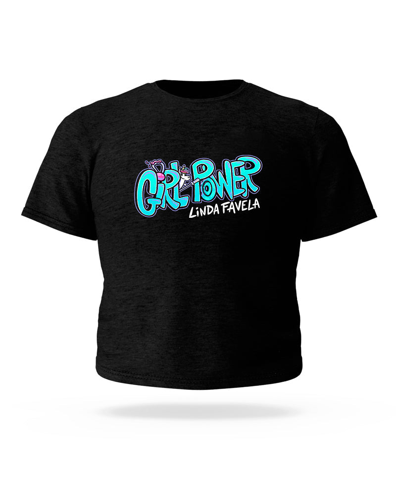 Girl Power crop top black