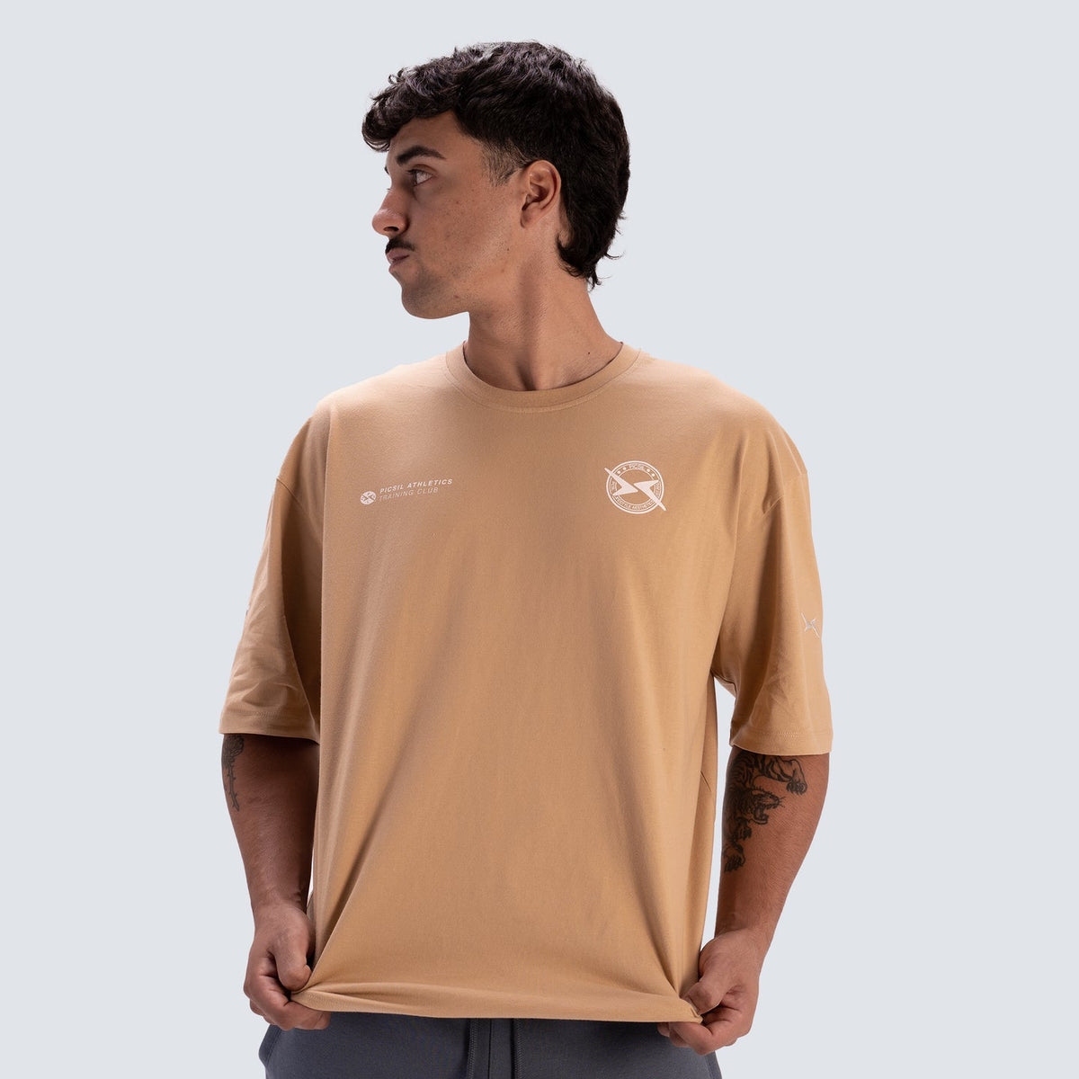 Lifestyle oversize Picsil SS26 mocha