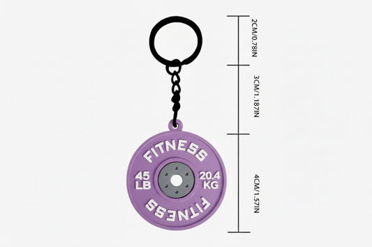 Llavero disco 45 lb violeta